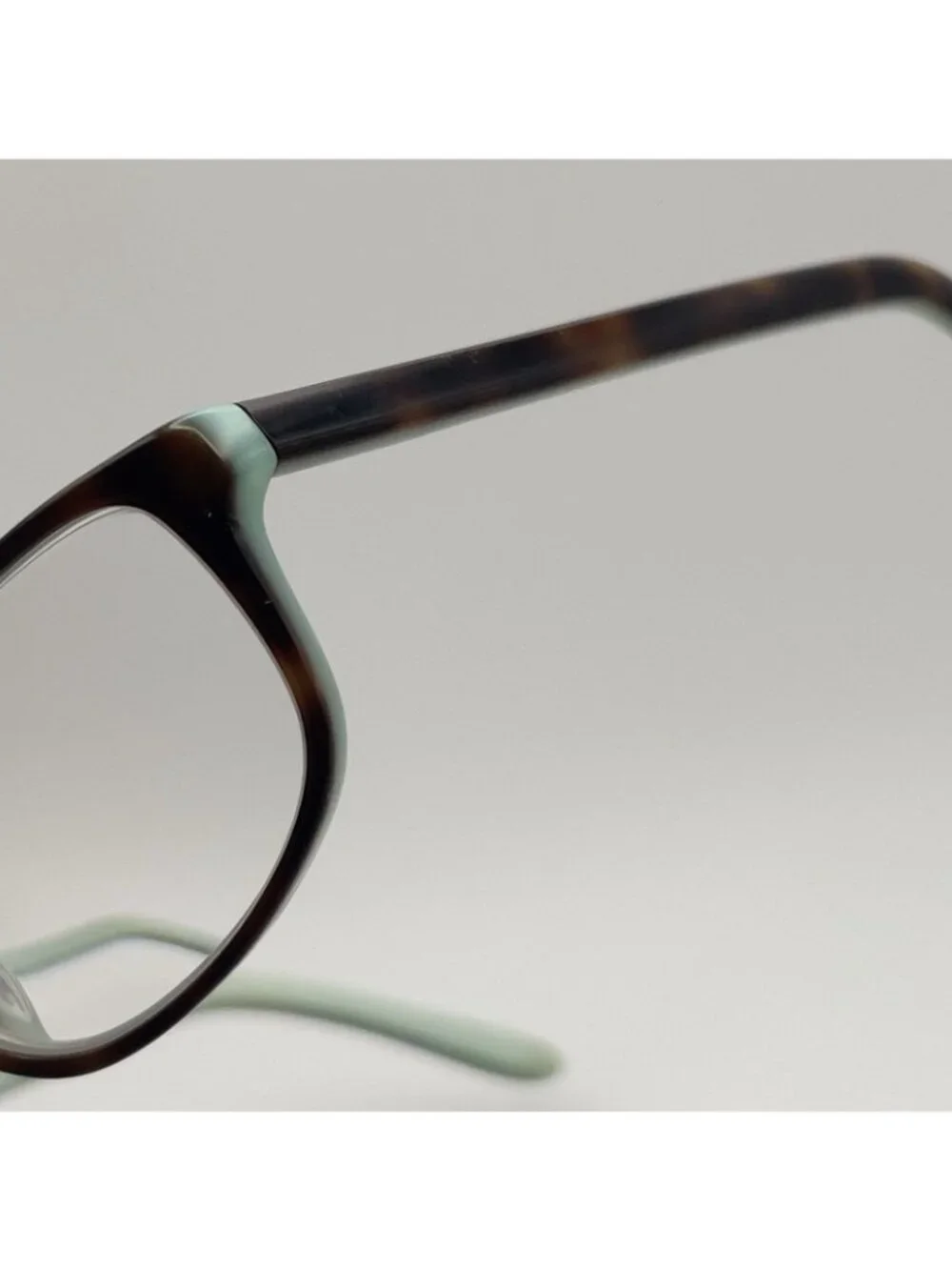 Bulova IXTAPA Havana Mint Eyeglass Frame Oval Blue Brown Full Rim 53-16-140 Case